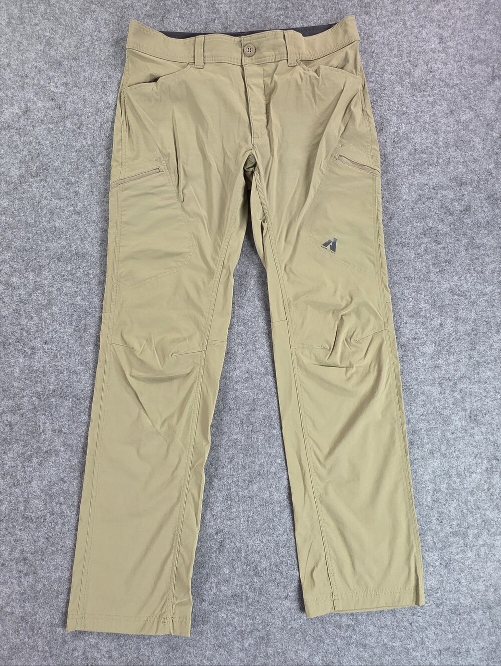 Eddie Bauer Men's Khaki Stretch Outdoor Pants Firs Ascent Cargo Hiking 35x34